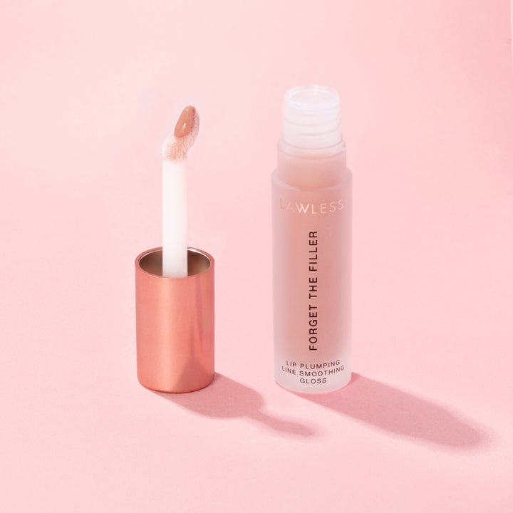 Forget The Filler Lip Plumping Line Smoothing Gloss - Nudie